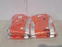 (6) 44R FR Bright Orange Stripped Coveralls