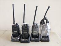 (4) ICOM BC160 VHF Handheld Radios and Chargers