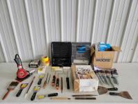 Qty of Painting Supplies, Spray Gun and Heat Gun