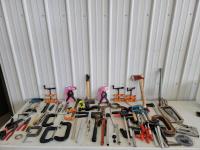 Qty of Assorted Clamps and Hand Tools