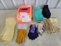 Qty of Gloves and Bibbed Rain Pants