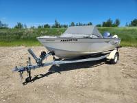 1991 Lund Tyee 1800 18 Ft Boat with 2005 E-Z Load Trailer & Cover