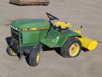 John Deere 316 Ride On Lawn Mower w/ 33 inch rotary tiller