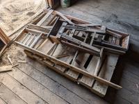 (3) Antique Wood Ladders