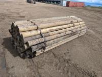 (70) 10 Ft X 4-5 Inch Treated Blunt Rails