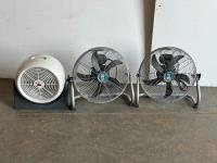 (3) Small Area Fans