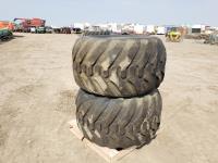 Qty of (2) 750/45 B 26.5 Trelleborg Floatation Tires w/ Rims