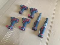 Qty of (6) Mac Tools Cordless Impacts and Ratchets