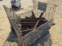 Metal Crate with Trailer Stake Pocket Metal Stakes