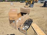 Wooden Crate with Misc Truck Parts