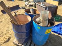 Qty of Assorted Intake and Exhaust Tubes & Shovels and Post Hole Digger