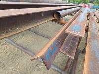 (1) 6 Inch X 13 Ft Pipe, (1) 4 Inch X 20 Angle Iron (1) 5 Inch X 8 Inch 17 Ft I Beam