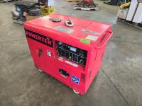 2012 Powertek EDG6000S 5000 Watt Diesel Generator