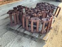 Set of Skid Steer Steel Over the Wheel Grouser Tracks