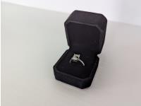 Smartlife 4.0Ct Moissanite Diamond Emerald Cut Ring C4