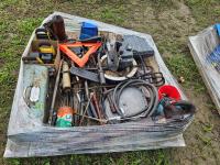 Tool Box, Cordless Drill, Leaf Blower, Lights, Wire Stretchers, Hydraulic Jack