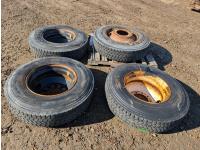 (4) 11R22.5 Tires