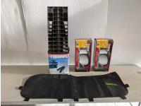 (2) Proramps Poly Car Ramps, (2) CIPA Custom Towing Mirrors and Truck Winter Front