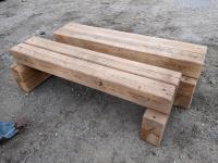 (2) Wooden Benches