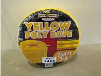 250 Ft Roll of 3/8 Inch Yellow Poly Rope