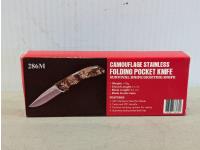 Camouflage Stainless Steel Folding Pocket Knife