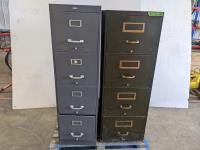 (2) 4 Drawer Filing Cabinets