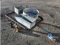 ATV Trailer and (3) Galvanized Bins