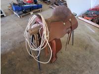 King 16 Inch Western Saddle with Stand