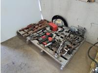 Assortment of Pipe Wrenches & Pneumatic Tools, Gear Pullers