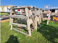 (6) Wooden Saw Horses