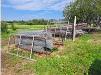 Pipe Skid and Pipe Rack with Used Chain Link Fence