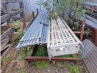 Pipe Rack with Steel Cat Walk and Pallet of Ridge Siding