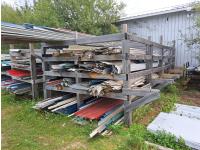 Wood Storage Rack Loaded with Trim and Roofing