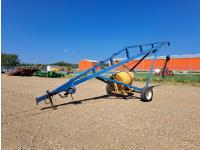 Bin Crane with Cement Mixer Attached