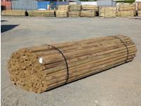 (144) 3 Inch X 12Ft Treated Dowel Fence Rail