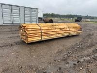 (100) 3 1/2 Inch X 16Ft Rough Untreated Fence Rails