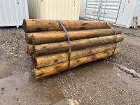 (20) 8-9 Inch X 8Ft Treated Poles