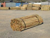 (70) 4-5 Inch X 7Ft Treated Fence Post