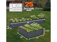 TMG Industrial TMG-MGB96 Metal Raised Garden Bed Kit