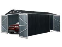 TMG Industrial TMG-MS1020A 10 Ft X 20 Ft Metal Garage Shed with Double Front Doors