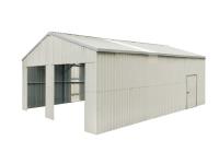 TMG Industrial TMG-MS2533 25 Ft X 33 Ft Double Garage Metal Barn Shed with Side Entry Door