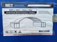 2024 AGT ST4040C 40 Ft X 40 Ft Peak Roof Container Shelter