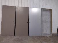 (4) 36 Inch X 78 Inch Commercial Steel Doors with Expandable Frames