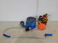 115 V Sump Pump, (2) 2.5 Inch X 25 Ft Discharge Hoses and (2) Sewer Snakes