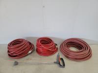 (3) 100 Ft X 5/8 Inch Garden Hoses with Attachment