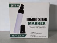 10 Piece Jumbo Sized Permanent Markers