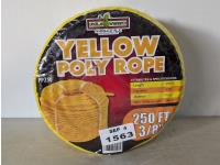 250 Ft X 3/8 Inch Yellow Poly Rope