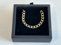 Smartlife 14K Gold Plated 7.5 mm Cuban Link Neckalce