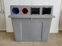 Four Compartment Garbage Bin