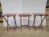 (3) Folding Wooden TV Trays